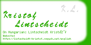 kristof lintscheidt business card